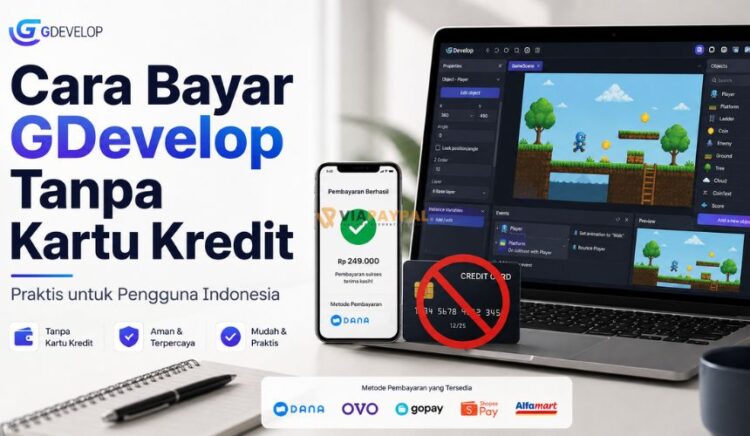 Cara Bayar GDevelop Tanpa Kartu Kredit