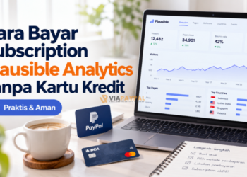 Cara Bayar Subscription Plausible Analytics Tanpa Kartu Kredit