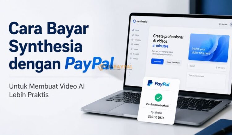Cara Bayar Synthesia dengan PayPal