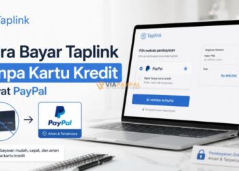 Cara Bayar Taplink Tanpa Kartu Kredit lewat PayPal