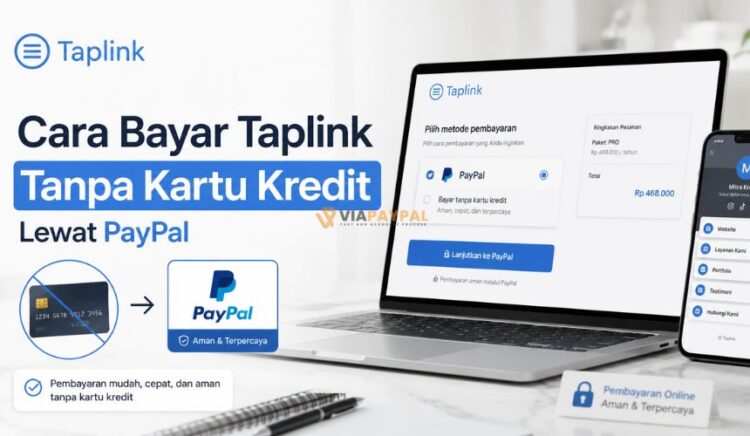 Cara Bayar Taplink Tanpa Kartu Kredit lewat PayPal