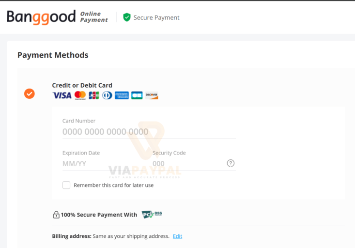 Cara Bayar di Banggood via Kartu Kredit