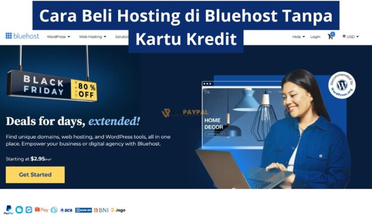 Cara Beli Hosting di Bluehost Tanpa Kartu Kredit