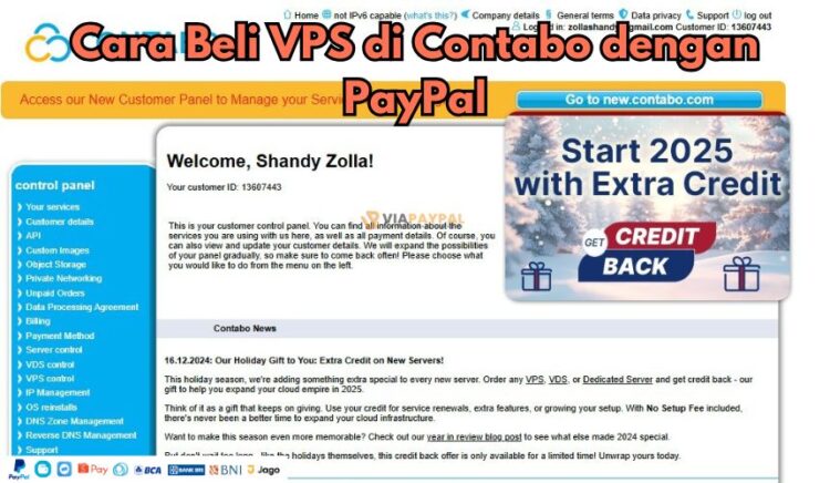 Cara Beli VPS di Contabo dengan PayPal