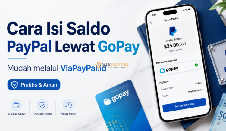 Cara Isi Saldo PayPal Lewat GoPay