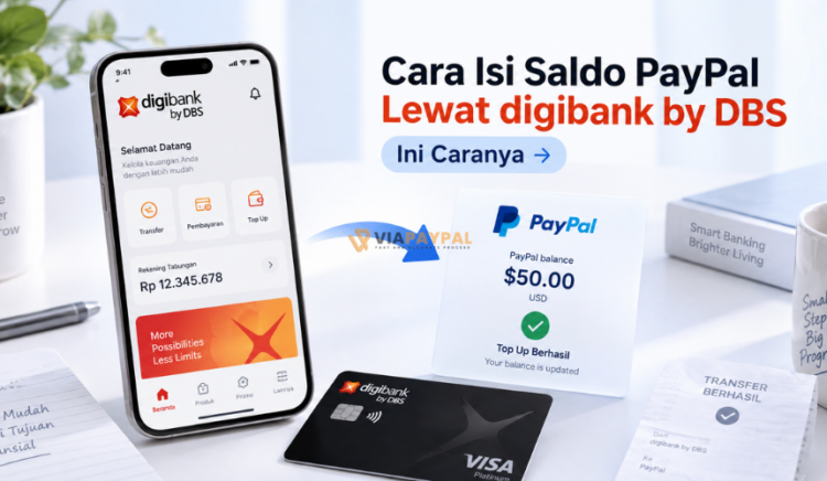 Cara Isi Saldo PayPal Lewat digibank by DBS