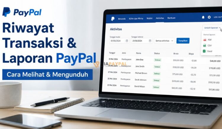 Cara Melihat Riwayat Transaksi dan Mengunduh Laporan PayPal