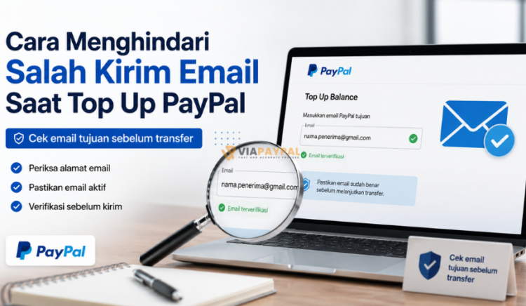 Cara Menghindari Salah Kirim Email Saat Top Up PayPal