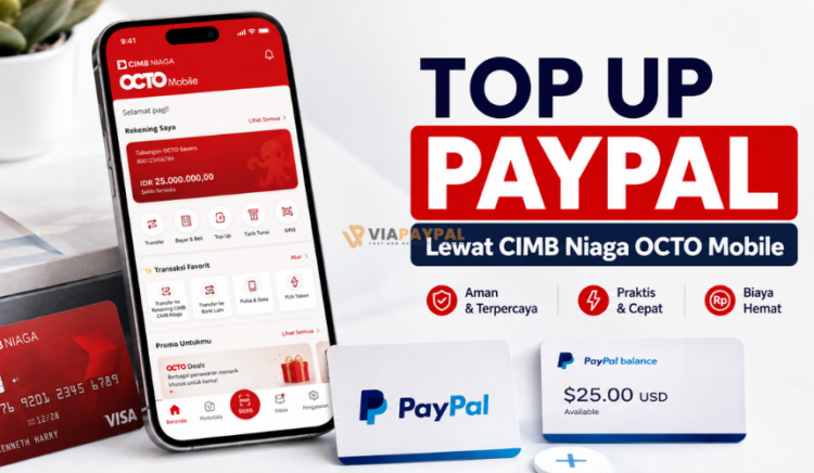 Cara Top Up PayPal Lewat CIMB Niaga OCTO Mobile