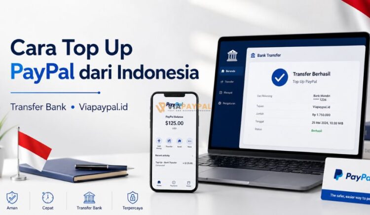 Cara Top Up PayPal dari Indonesia Transfer Bank