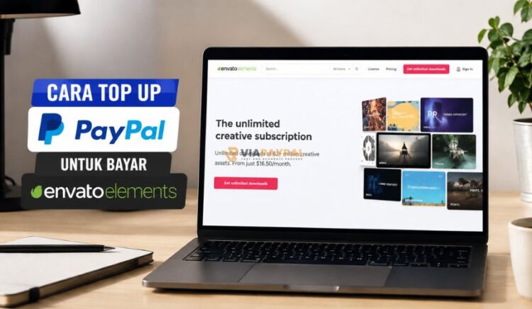 Cara Top Up PayPal untuk Bayar Envato Elements