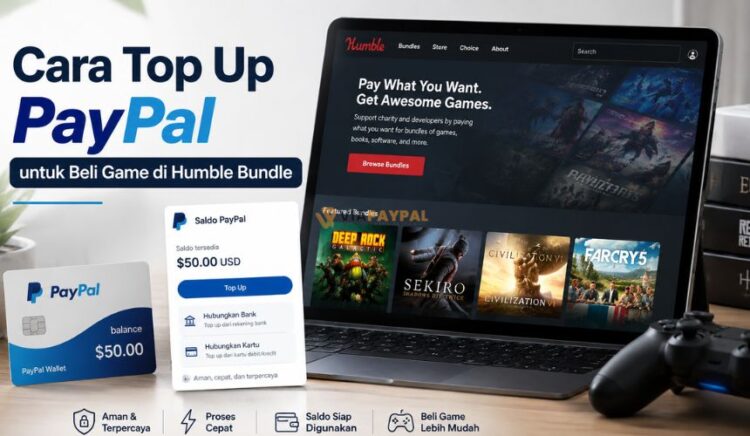 Cara Top Up PayPal untuk Beli Game di Humble Bundle