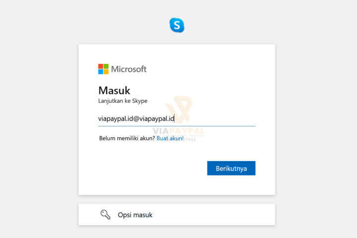 Masuk ke Akun Skype