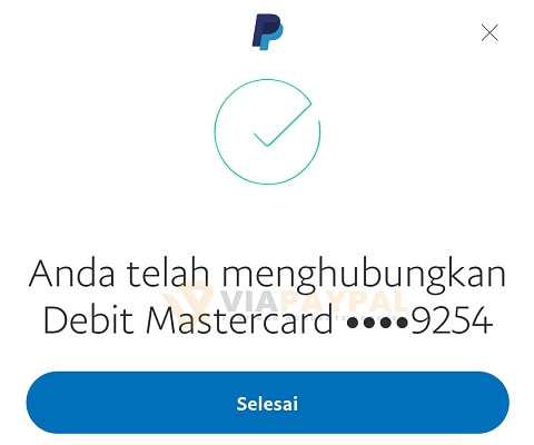 Menghubungkan kartu debit ATM BNI ke PayPal