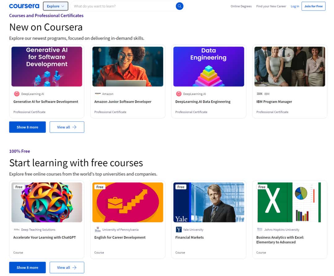 Paket dan Harga Kursus di Coursera