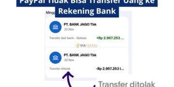 PayPal Tidak Bisa Transfer Uang ke Rekening Bank