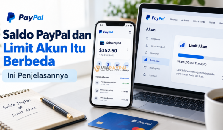 Saldo PayPal dan Limit Akun Itu Berbeda