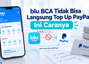 blu BCA Tidak Bisa Langsung Top Up PayPal