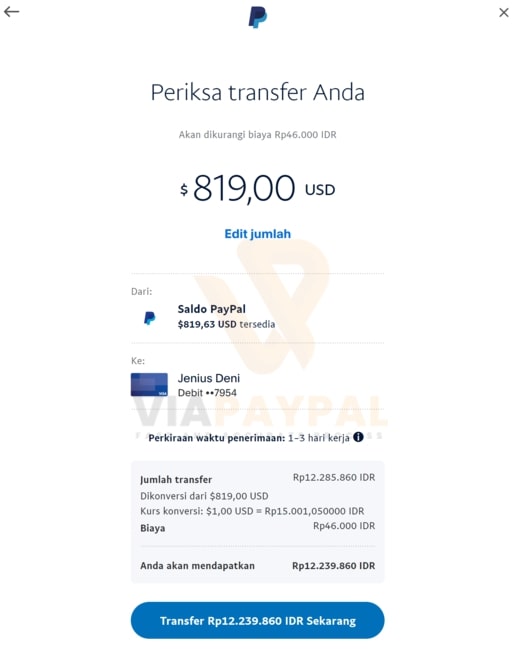 Cara Mencairkan Saldo PayPal ke Rekening Bank