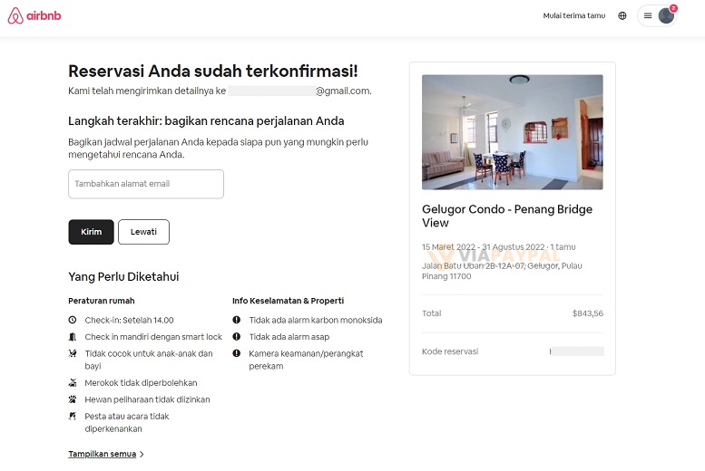 cara pesan hotel di airbnb