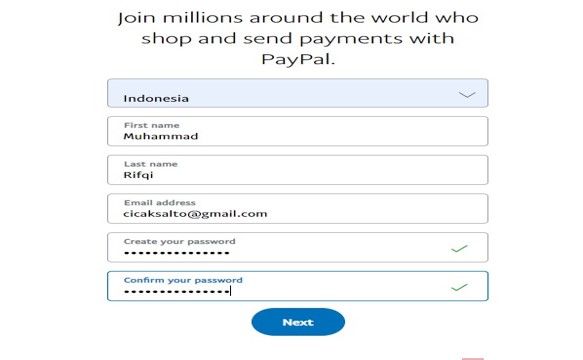 Daftar Akun PayPal