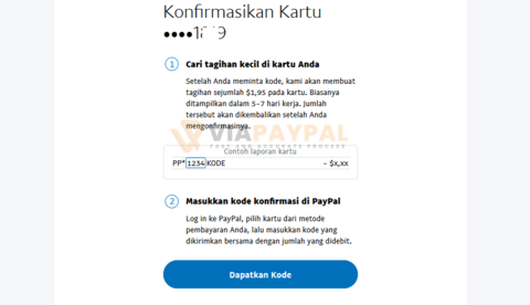 Cara Dapatkan Kode Konfirmasi Kartu Jago di PayPal