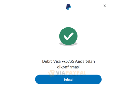 Debit Visa Jago Anda telah dikonfirmasi PayPal