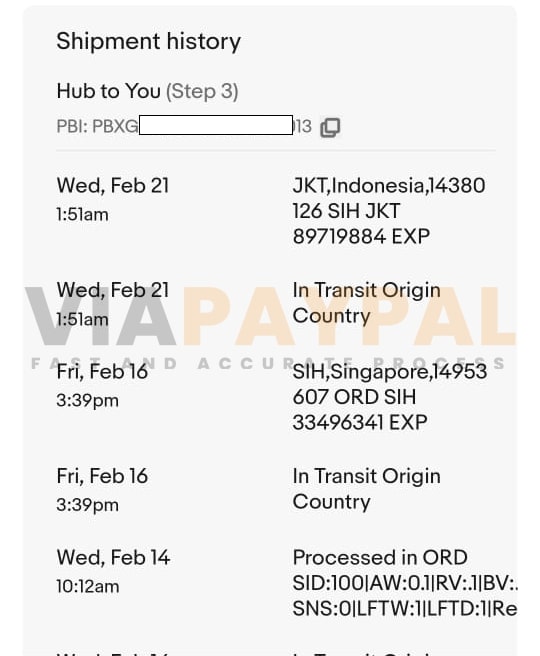 lacak proses pengiriman ebay ke indonesia
