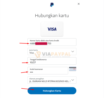 Cara menambahkan Kartu Debit bank Jago ke PayPal