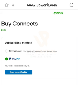 Cara Beli Connects Upwork Tanpa Kartu Kredit