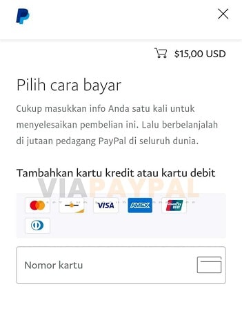 akun PayPal Tidak bisa untuk Membayar
